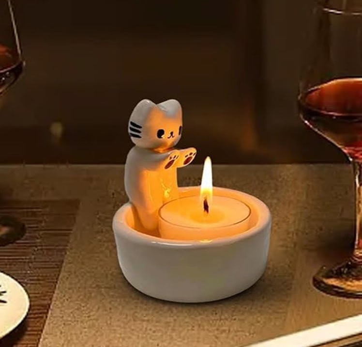SPQPO Kitten Candle Holder