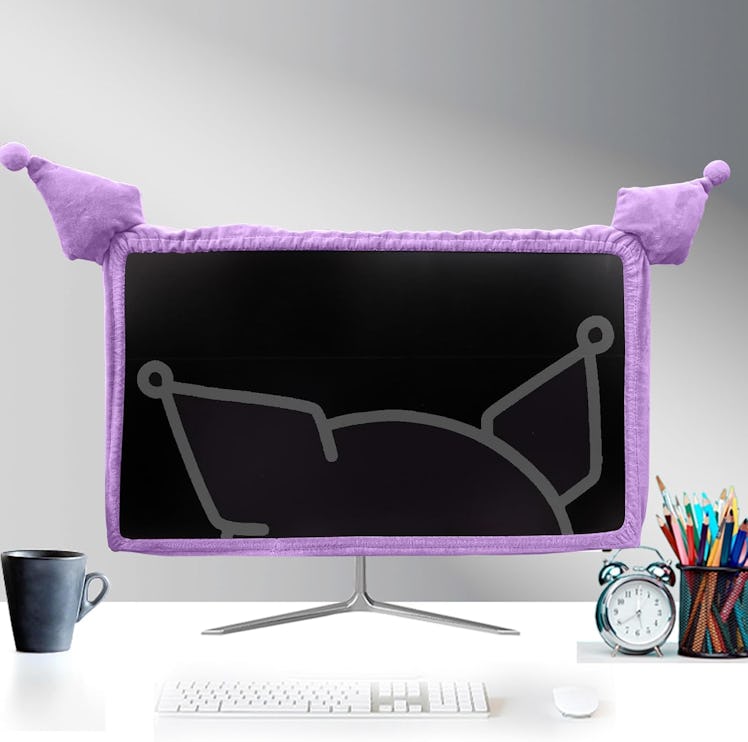 Kakurookie Computer Monitor Protective Cover with Cat Ear Design