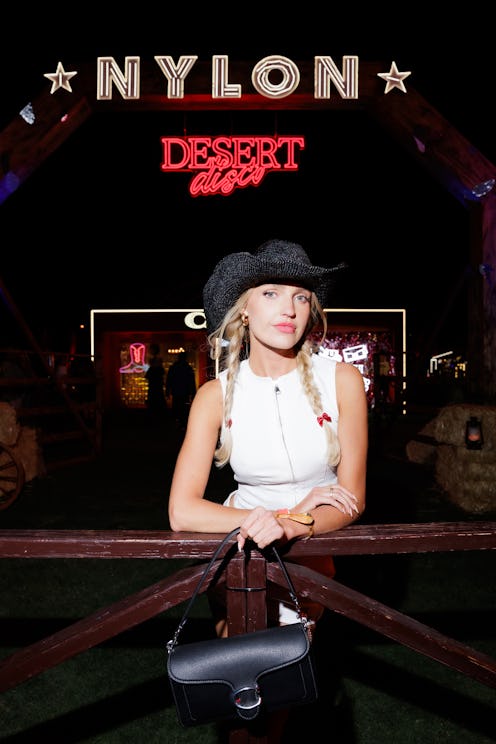 celebrities at the NYLON desert disco stagecoach party