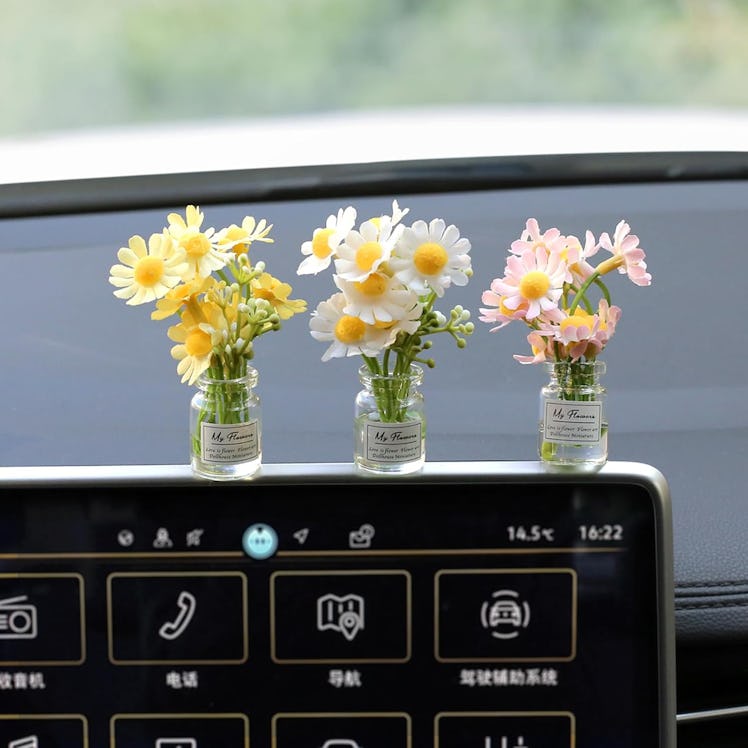 Kiofs Flower Car Accessories (Set of 3) 