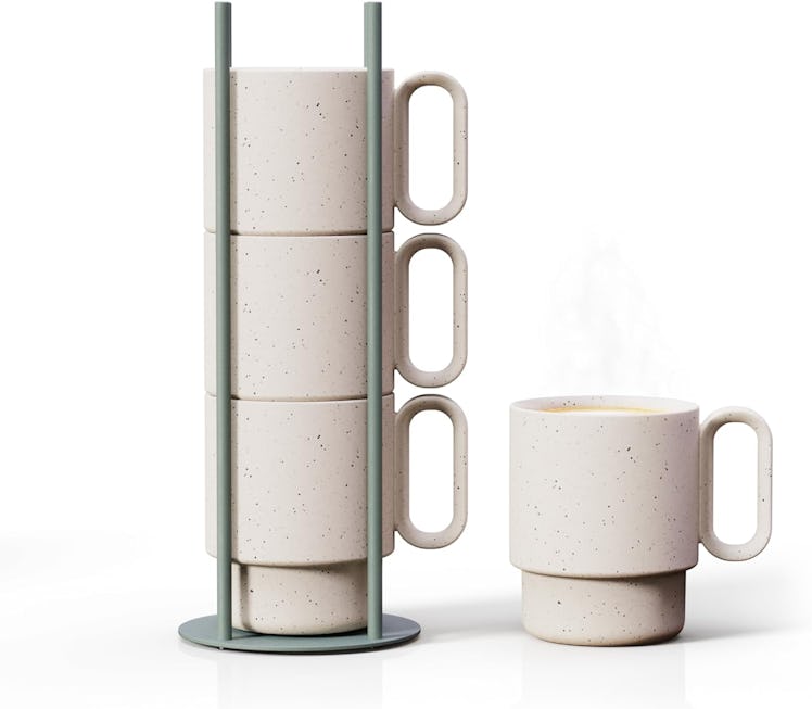 Libken Stackable Coffee Mug Set (4-Pieces)