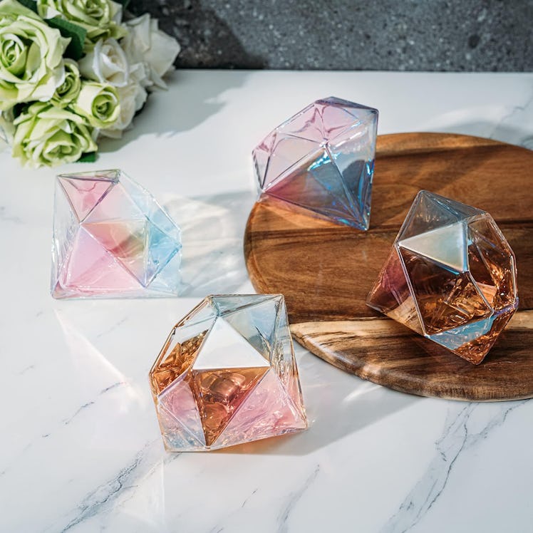The Wine Savant Diamond Wine Glasses (4-Pack)