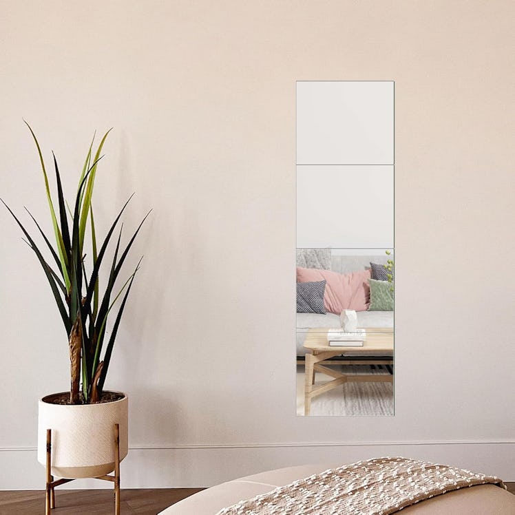 Ruomeng Full Length Wall Mirror Tiles (4-Pieces)
