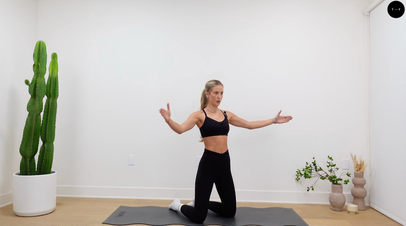 Pilates arm workout.