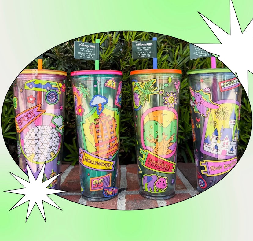 Starbucks has Disney Parks tumblers with mystery pin packs inside.