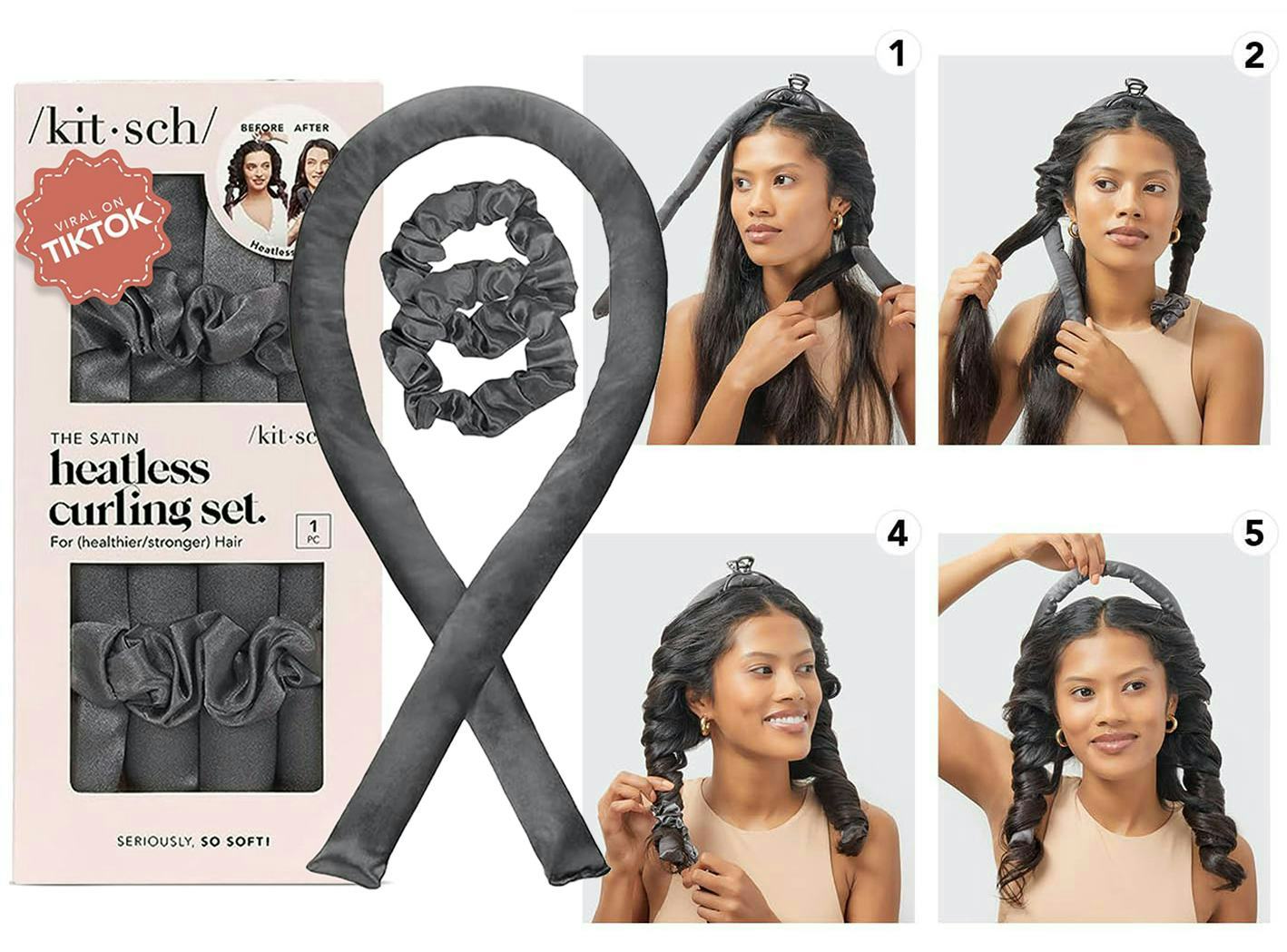 Kitsch Satin Heatless Curling Set