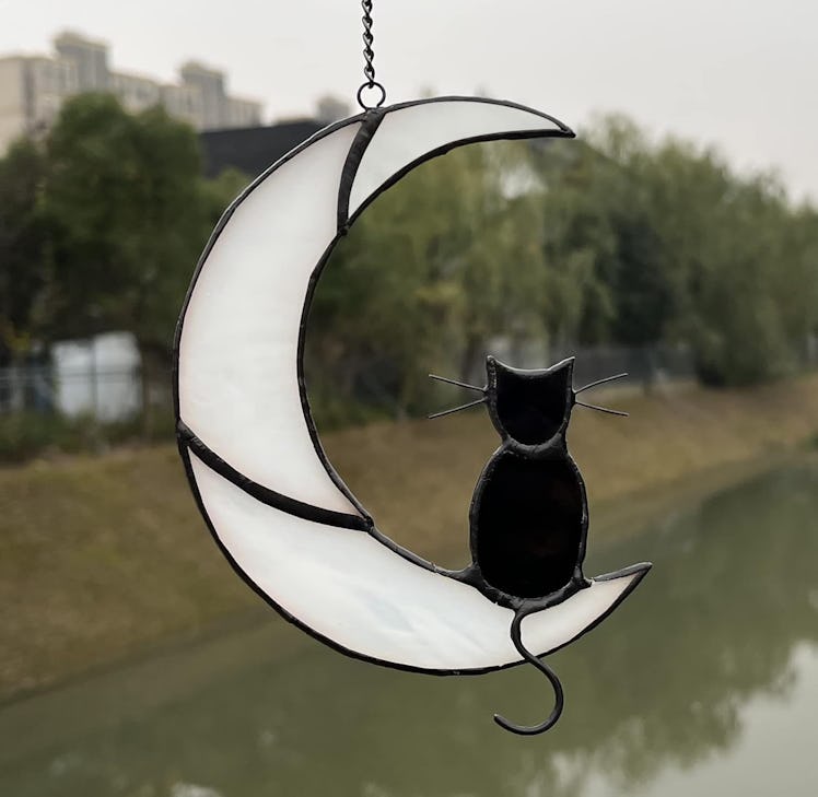 ZUAJITER Black Cat Stained Glass