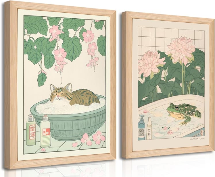 Riveda Framed Bathroom Wall Prints (Set of 2)