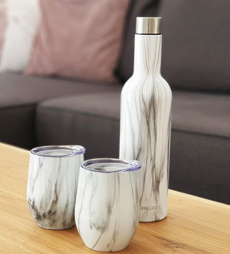 CHILLOUT LIFE Stainless Steel Wine Tumbler Set (3 Pieces)