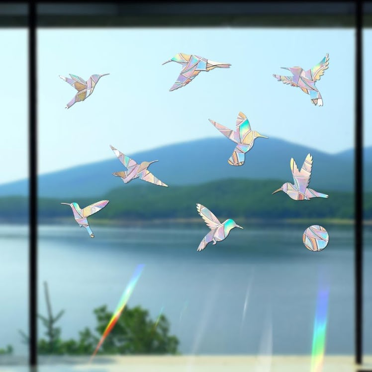 EACILLES Anti-Collision Bird Window Clings (48 Pieces)