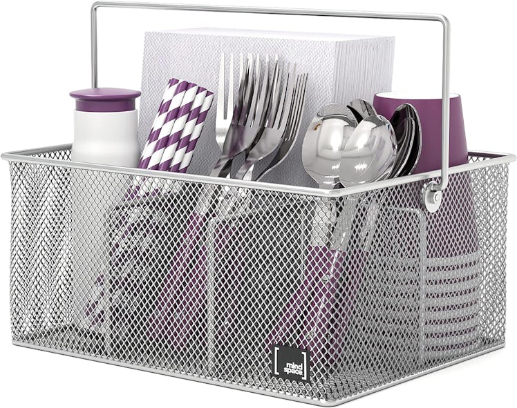 Mindspace Condiment Organizer & Flatware Utensil Caddy 