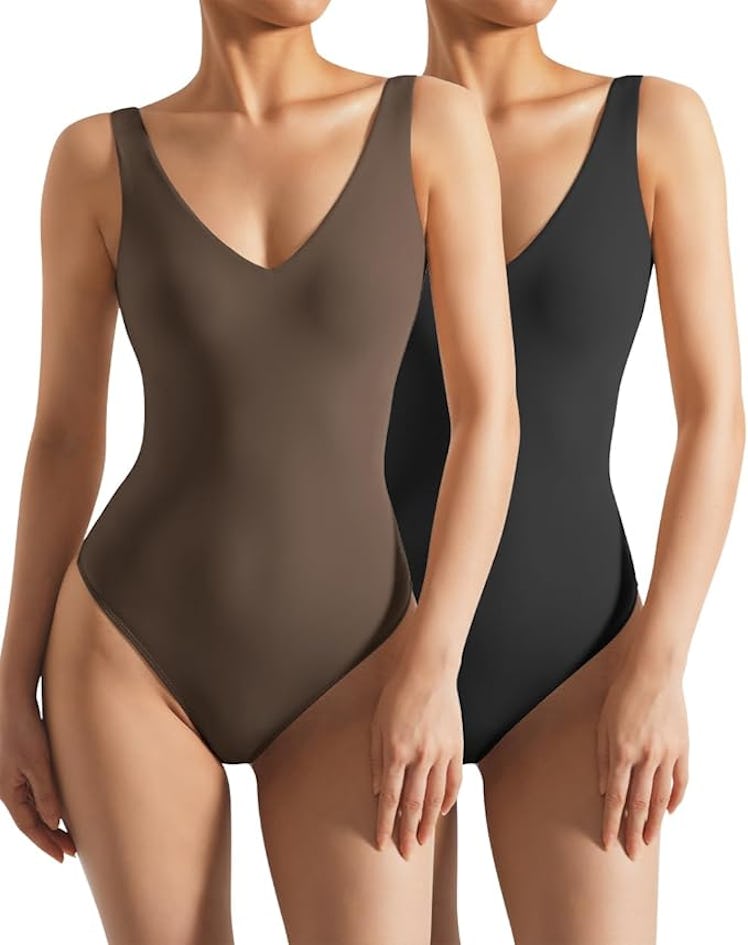 SUUKSESS V Neck Bodysuit (2-Pack)