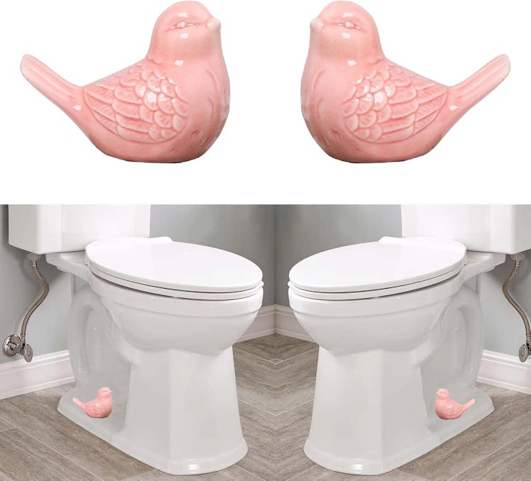RENUIS Ceramic Bird Toilet Bolt Caps (2-Pack)