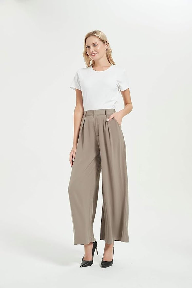 Tronjori High Waist Palazzo Trousers