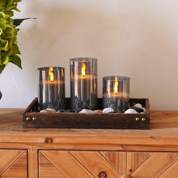 Homemory Glass Flameless Candles (3-Pack)