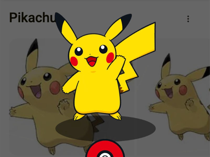 screenshot from Pokémon Google Search game