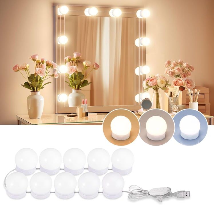 Consciot Stick-On LED Mirror Light String