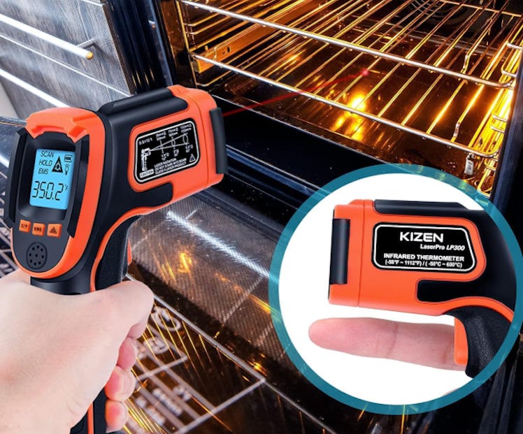 KIZEN Infrared Thermometer Gun (LaserPro LP300) - Handheld Heat Temperature Gun for Cooking, Pizza O...