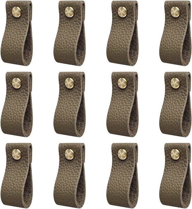 Hiili & Kaala Leather Dresser Knobs (12-Pack)