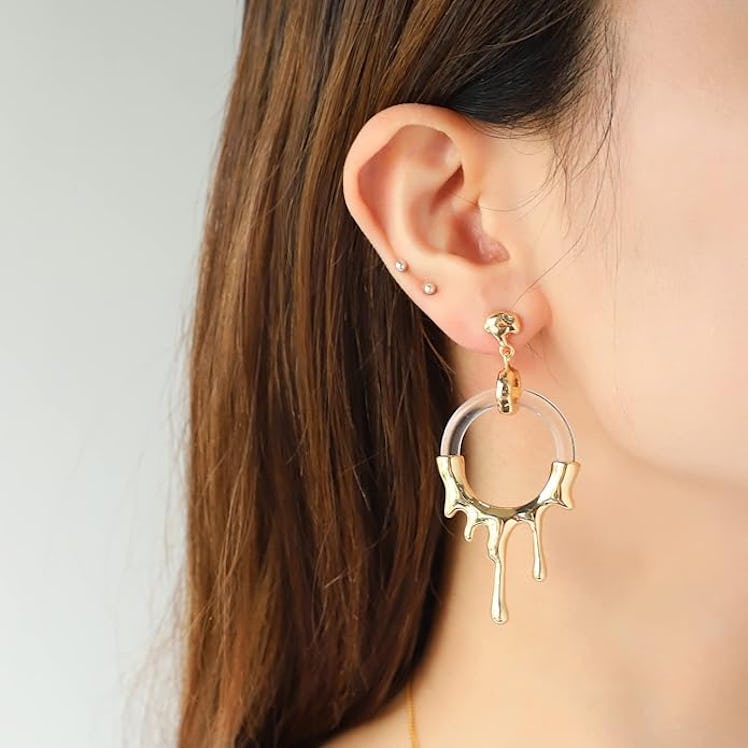 Donabus Transparant Resin Drop Earrings