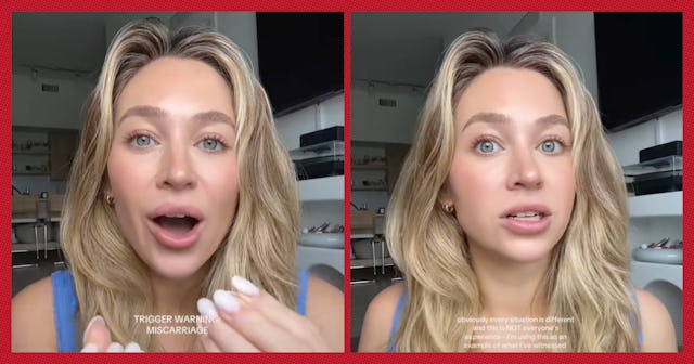 A woman with wavy, blonde hair speaks directly to the camera, showcasing her natural makeup look and...