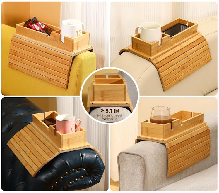 NYNSVVF Bamboo Couch Arm Tray
