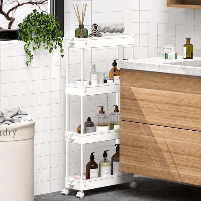 SPACEKEEPER 4-Tier Slim Storage Cart 