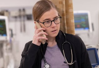 Taylor Dearden as Mel on The Pitt. Photo via Max