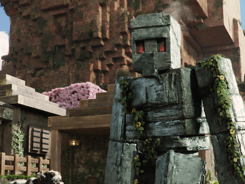A stone golem as seen in 'A Minecraft Movie'