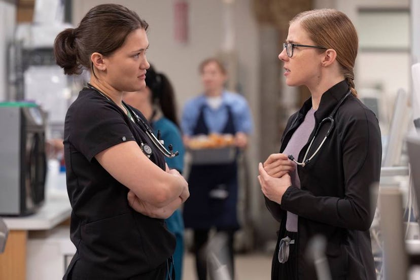 Trinity Santos and Mel King on The Pitt. Photo via Max