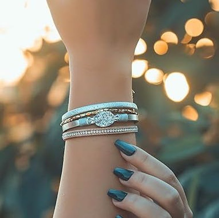FANCY SHINYE 4-in-1 Leather Bracelet
