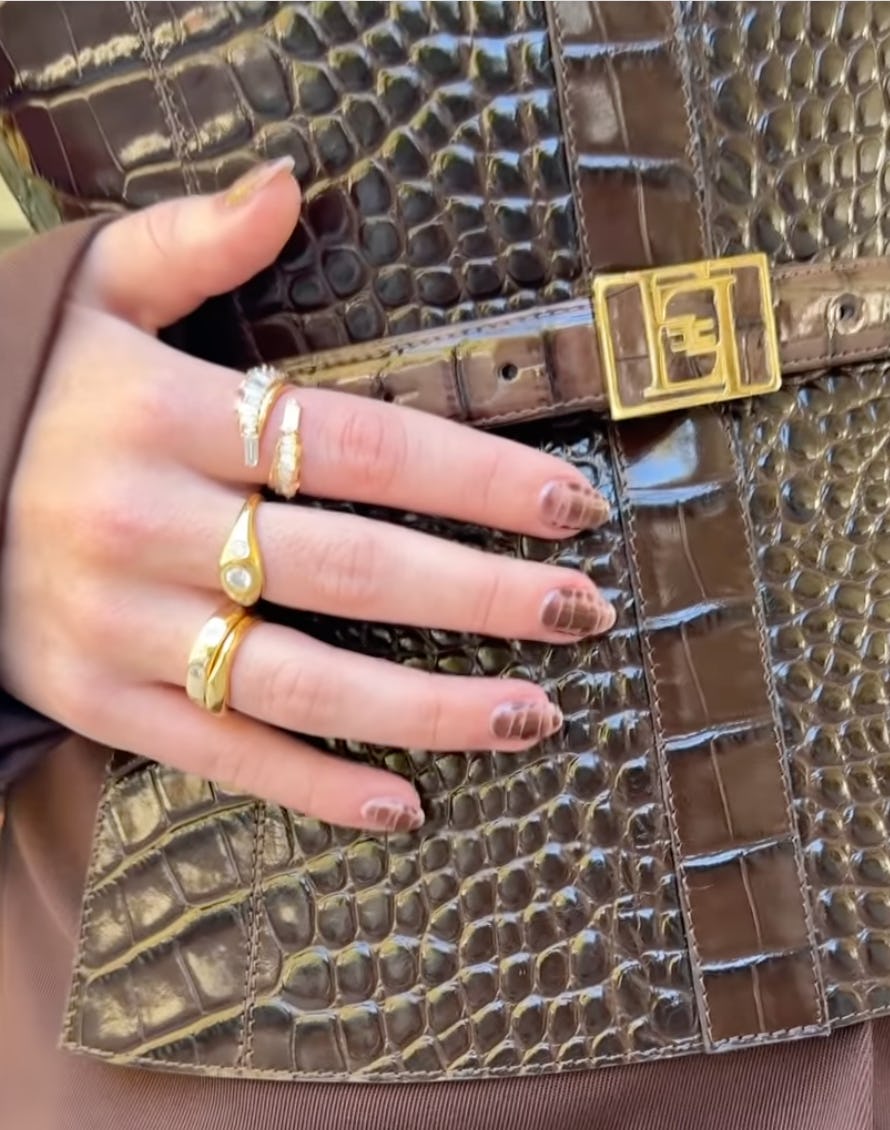 Sydney Sweeney croc nails