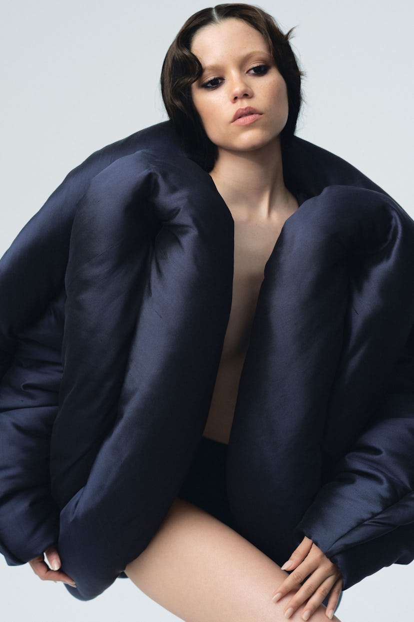 Jenna Ortega went braless and exposed her granny panties in The Cut’s April/May 2025 issue.