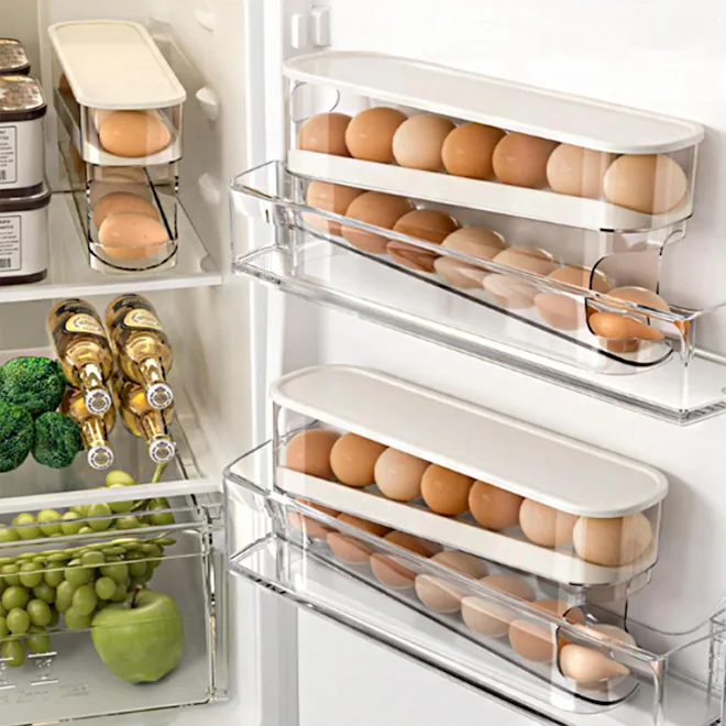 Erichbow Auto Rolling Fridge Egg Organizer