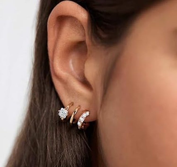 Obidos Triple-Piercing Illusion Earrings