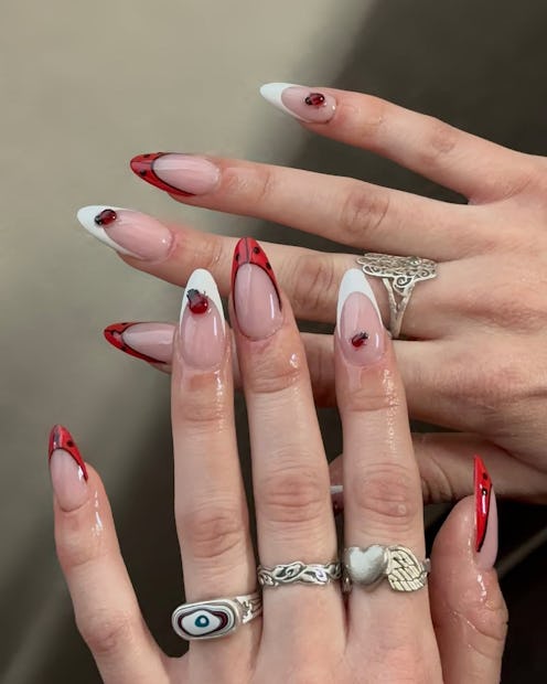 Ladybug nail art designs that are both whimsical and cute.