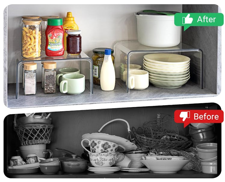Bobomoment Clear Cabinet Organizer Shelves (2-Pack) 