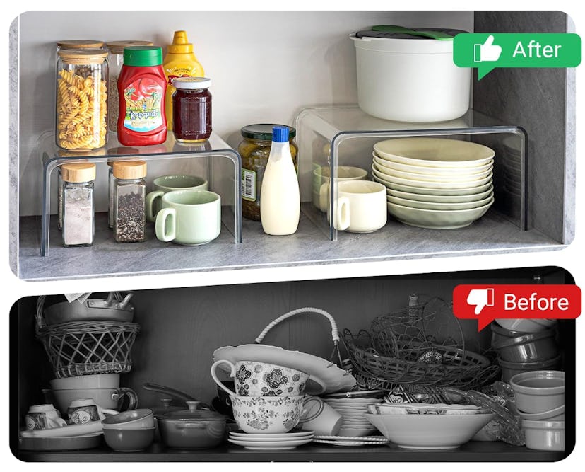 Bobomoment Clear Cabinet Organizer Shelves (2-Pack) 