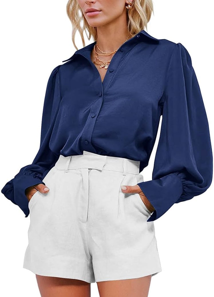 BTFBM Satin Button-Down Shirt