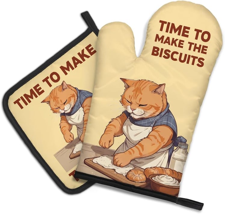 DYJYBMY Oven Mitts and Pot Holder Set