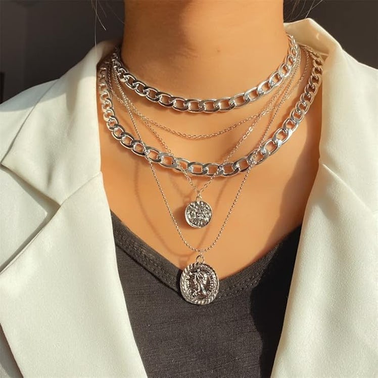 CSIYANJRY99 Chunky Layered Necklace
