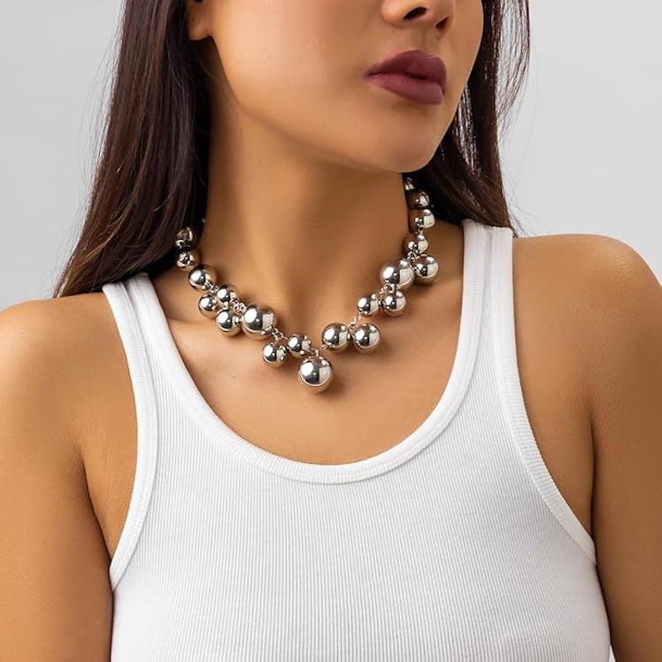  Rrdaily Chunky Statement Choker Necklace 