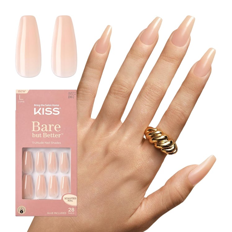 KISS Bare But Better Fake Nails In Nude Drama