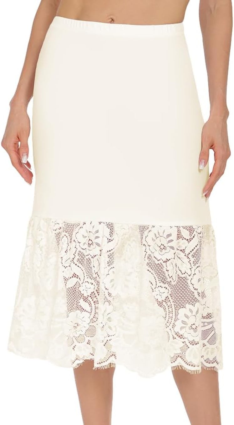 MANCYFIT Lace Trim Skirt