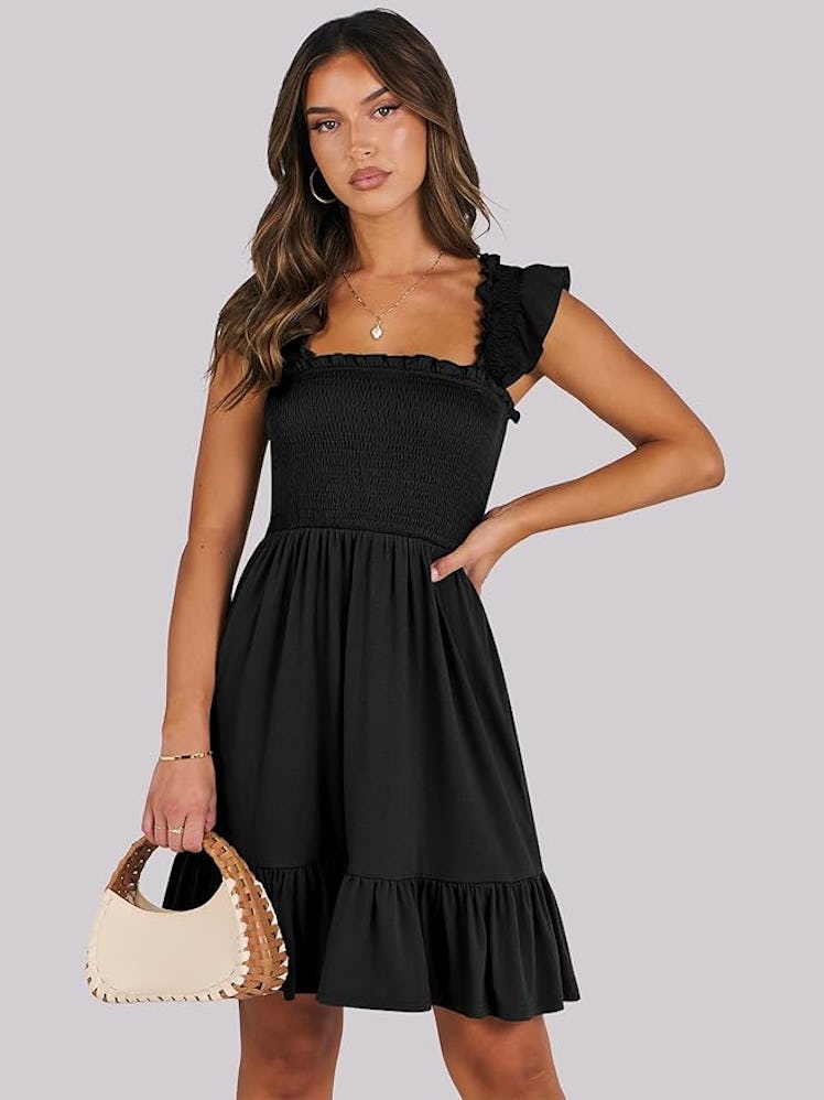 ANRABESS Ruffle Backless Sundress