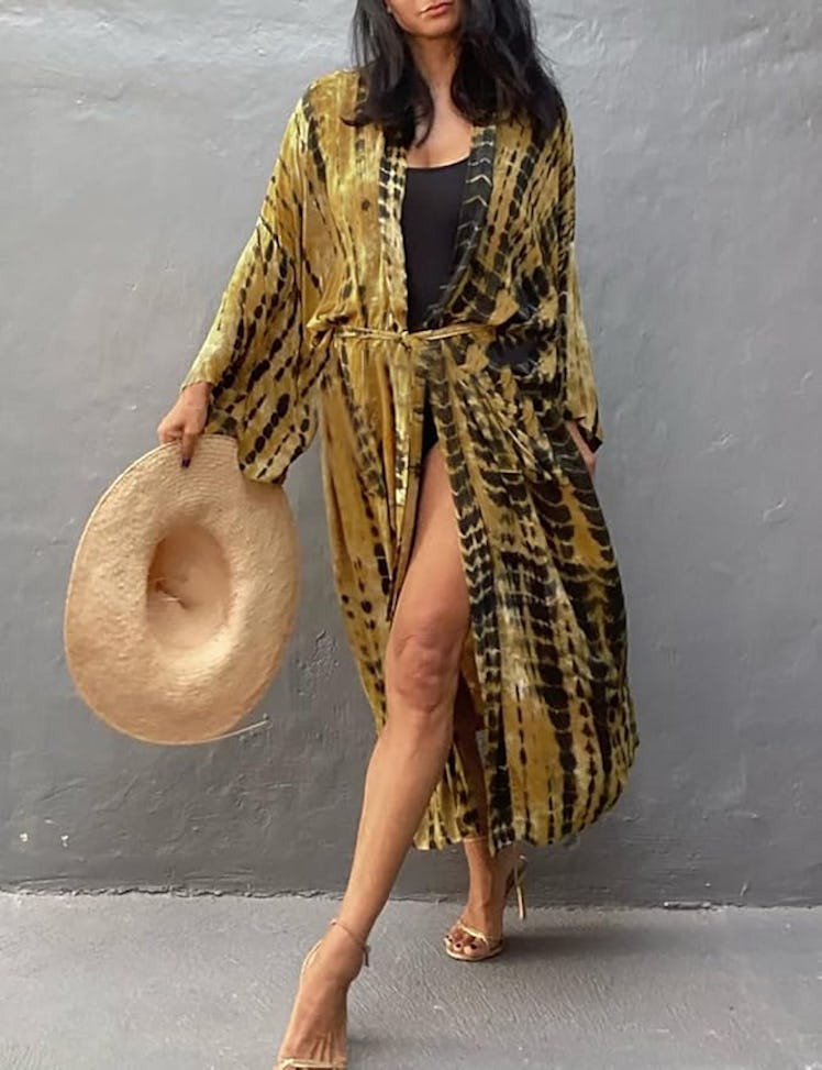 Bsubseach Long Kimono Swimsuit Cover Up