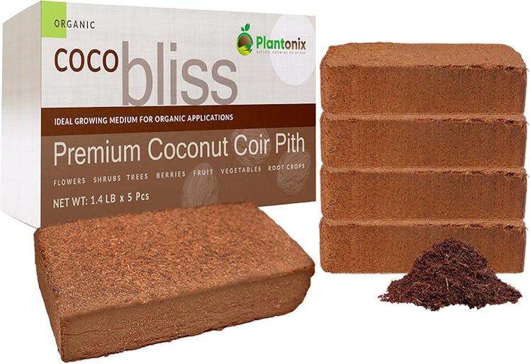 plantonix Coco Coir 650gm Bricks (5-Pack)
