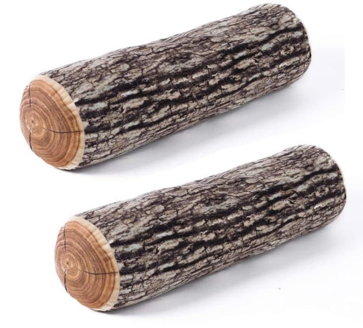 HYSEAS Decorative Wood Log Throw Pillow (2-Pack)