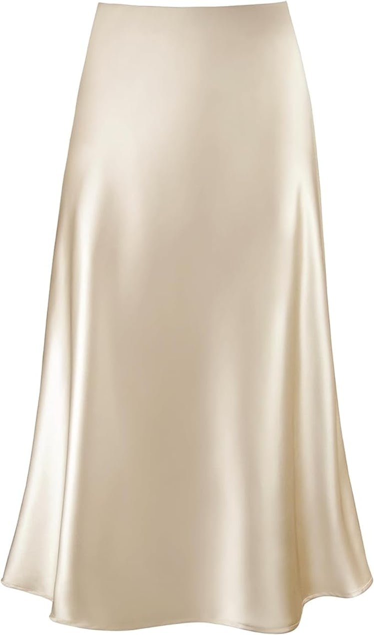 Modegal Satin Midi Skirt