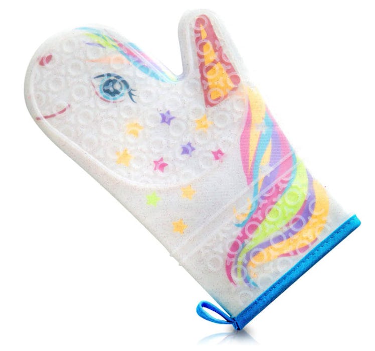 Gears Out Glitter Magic Unicorn Silicone Oven Mitt